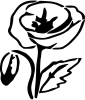 Logo nero fiore